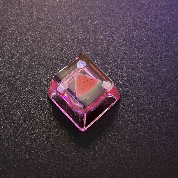 Pink Translucent Watermelon keycap for OEM Keyboard with cross axis - Picture 1 of 3